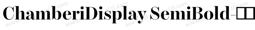 ChamberiDisplay SemiBold字体转换
